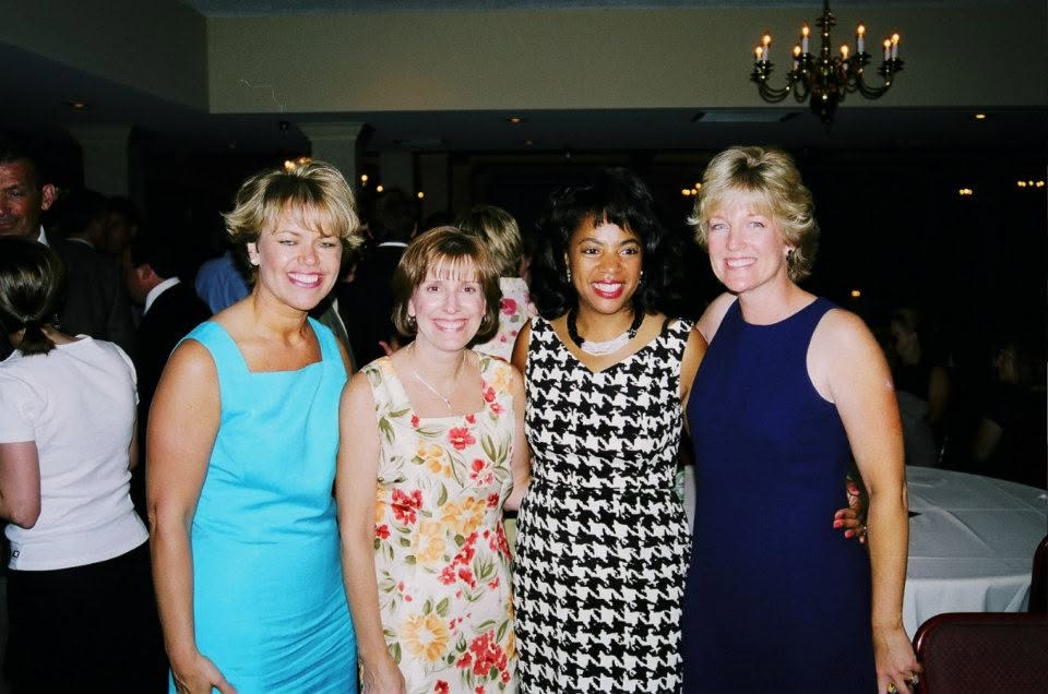 Classmates at the 25-year reunion celebration